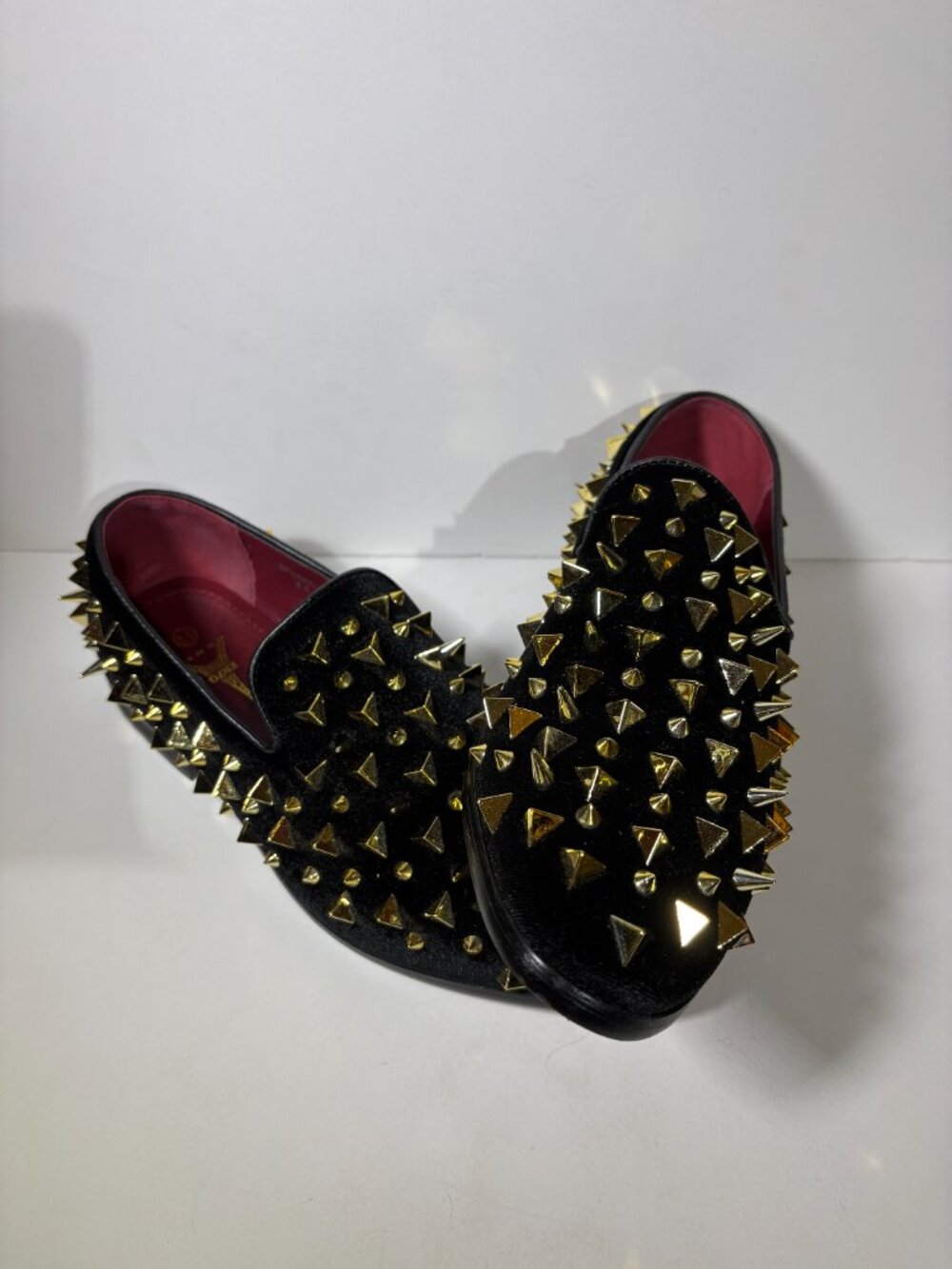 Enzo Romeo Black and Gold Spike Mens 8.5 - Sparko 09